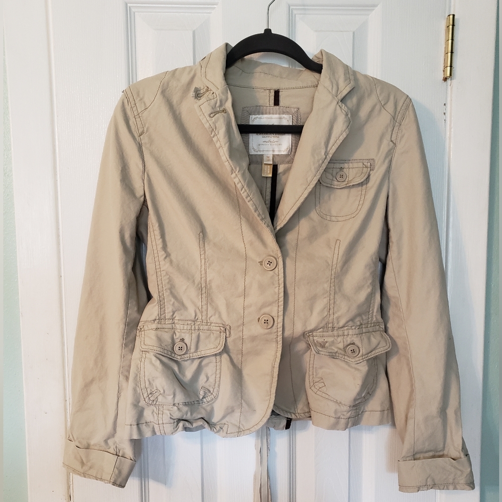 AE khaki blazer size med